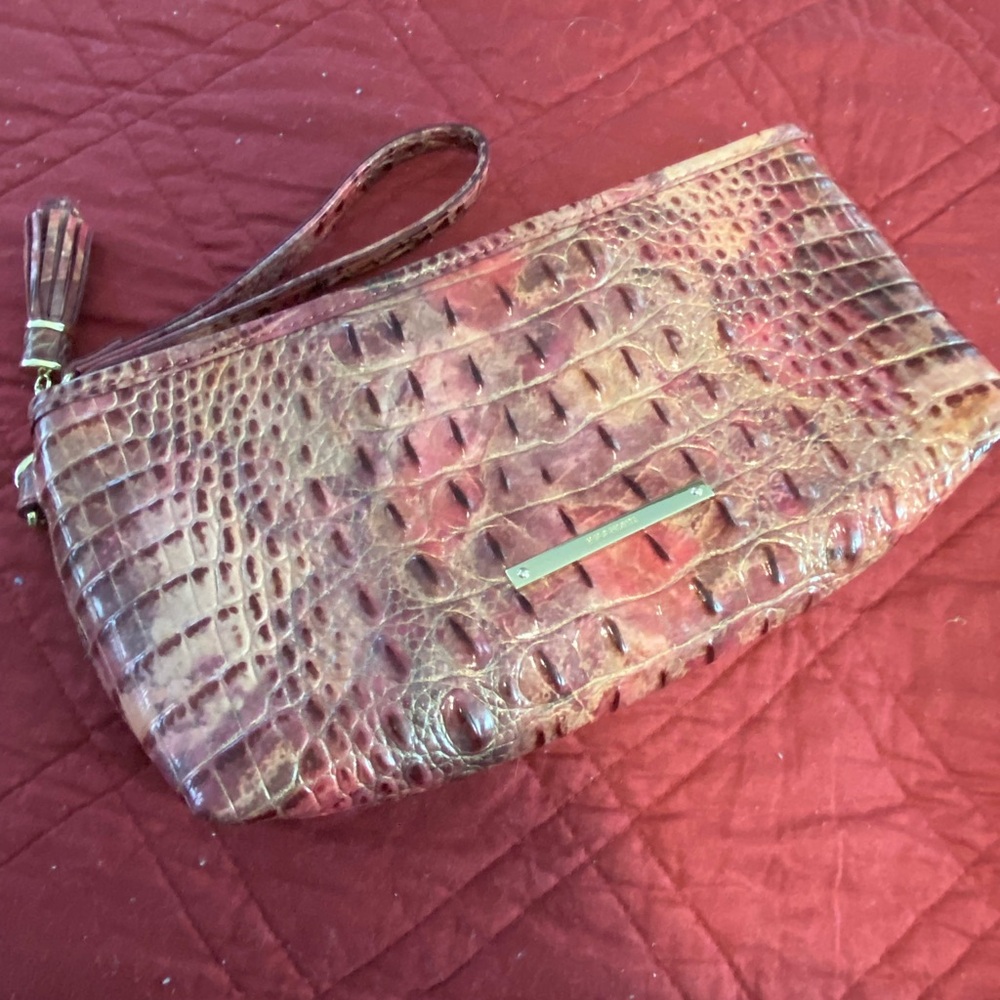 Brahmin Kayla Melbourne wristlet; tassel and handle